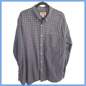The Foundry Supply Co Shirt Mens Sz.‎ XLT Blue Plaid Casual Button Up